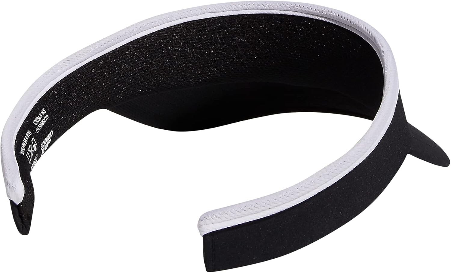 Adidas Women's Fit Aeroready Match Visor w/ Flexible Open Back - Black/White (8)