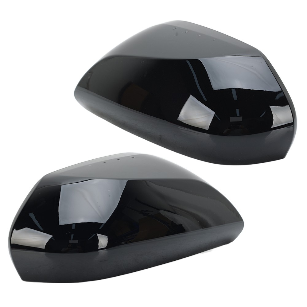 Pair Gloss Black Car Side Rearview Mirror Cover Caps For Toyota Camry 2018-2024