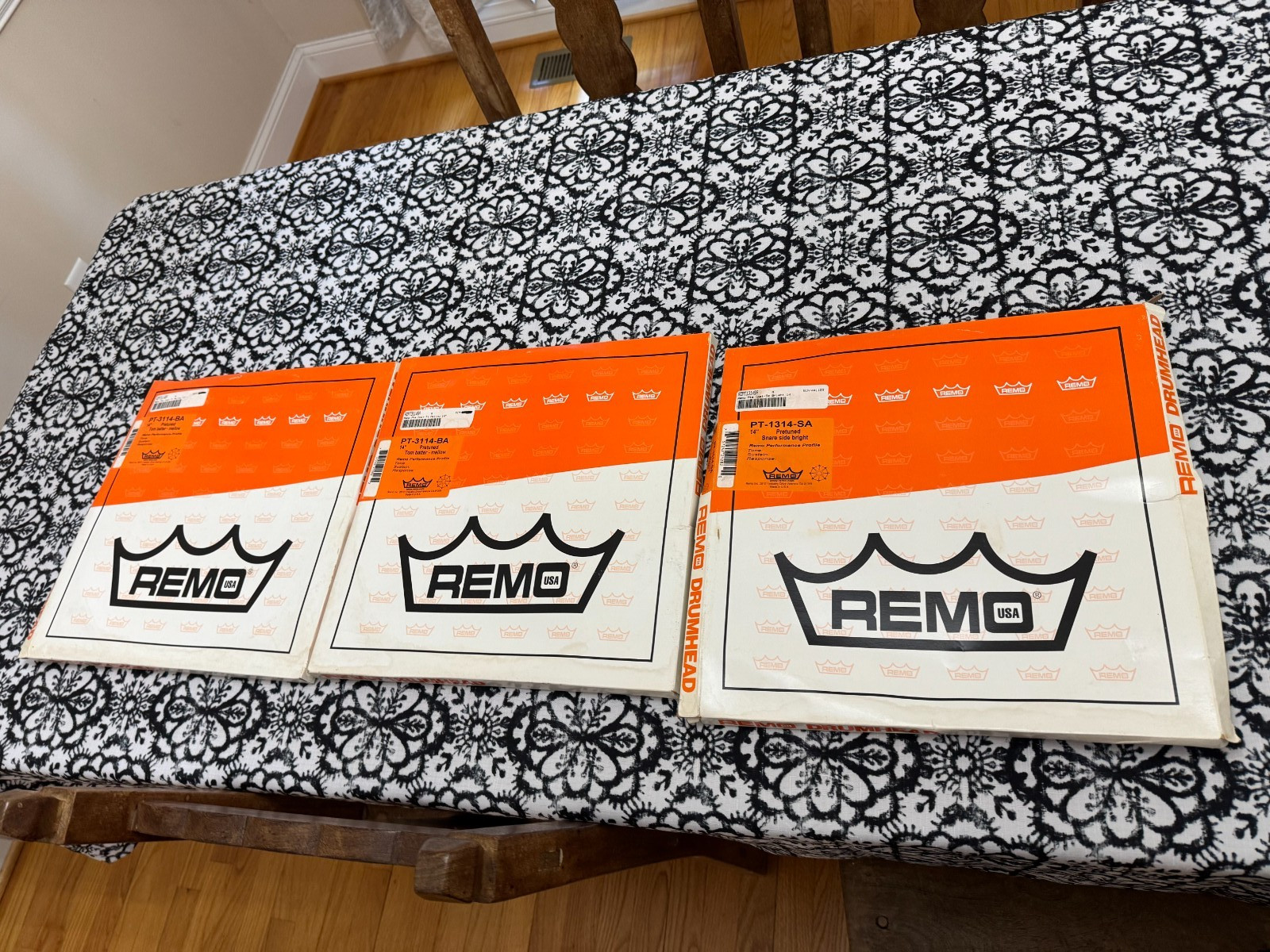 NEW LOT 3X REMO DRUM HEADS 14" 2X PT-3114-BA, 1X PT-1314-SA