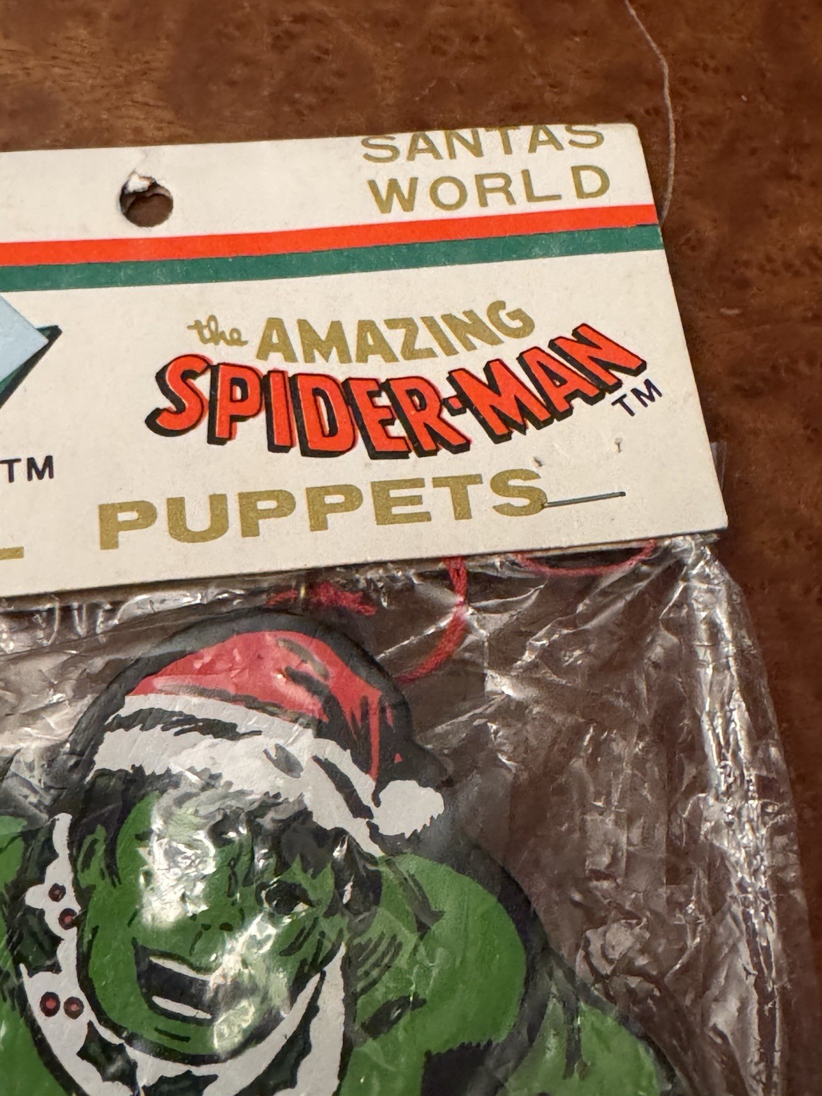1981 Marvel Comics Kurt S Adler The Hulk Pull Puppet Ornament NEW