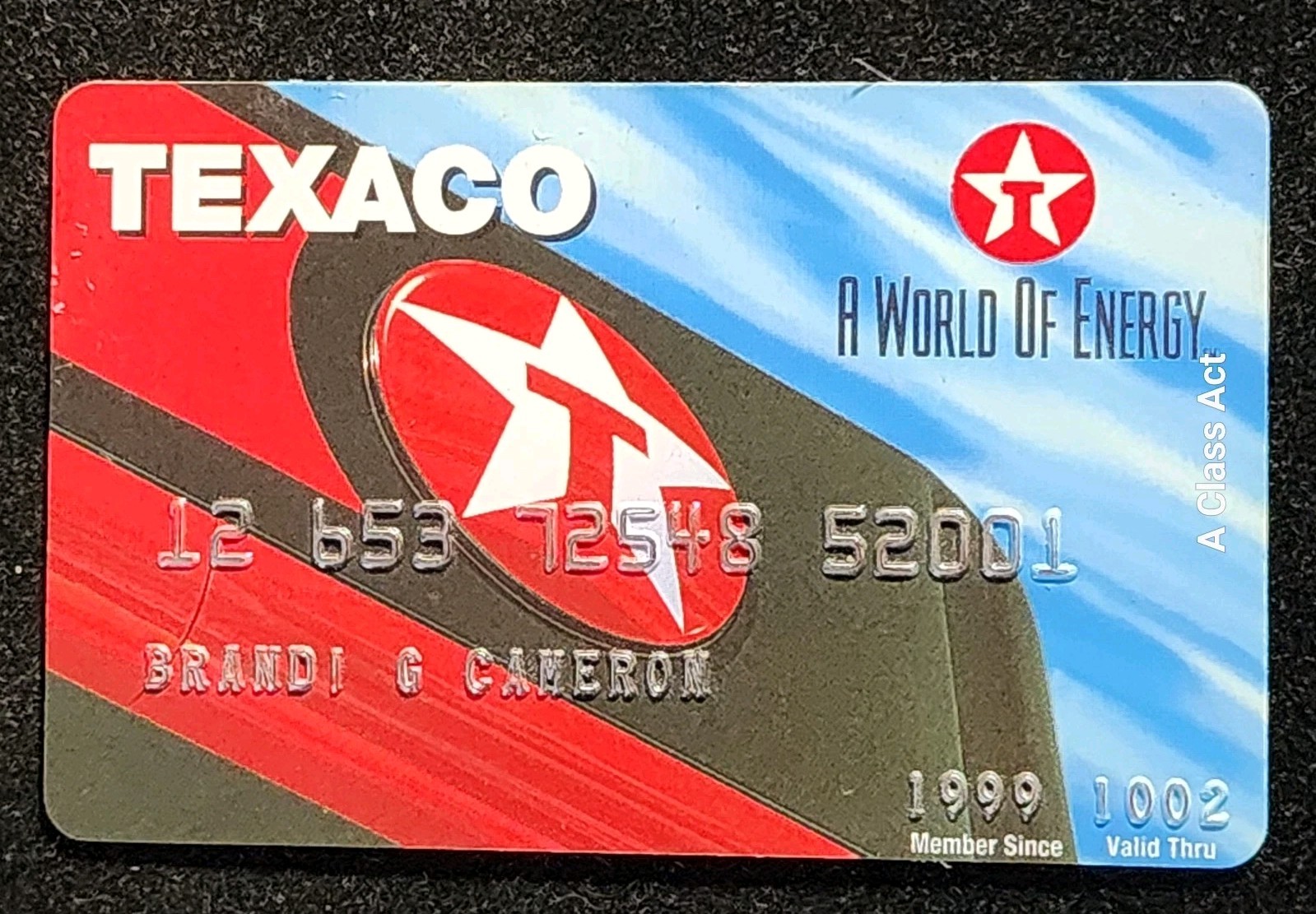 Texaco ~ Credit Card ~ exp 2002 ~ our item # cc1543
