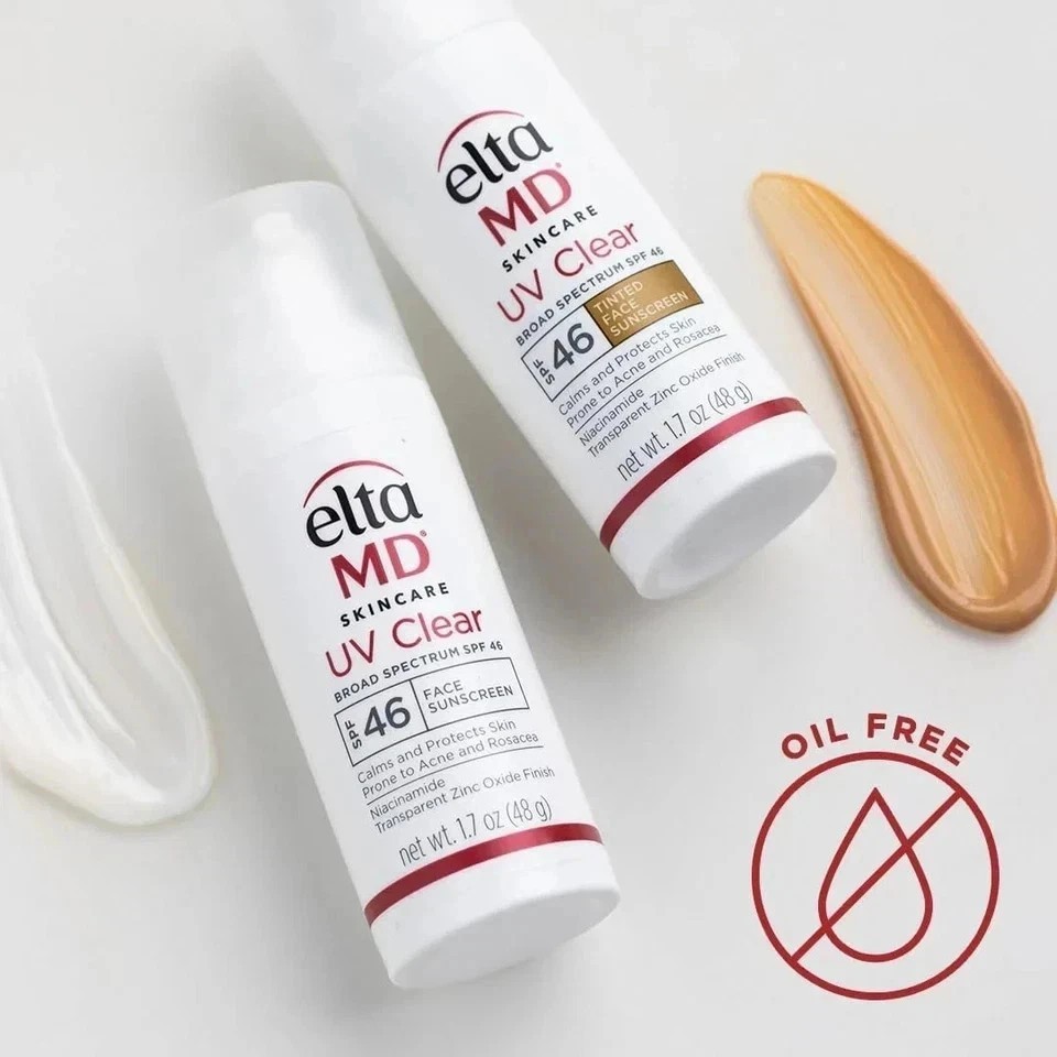 2x Elta MD UV Clear Broad-spectrum Facial Sunscreen SPF 46 1.7 oz EXP 2027 New!
