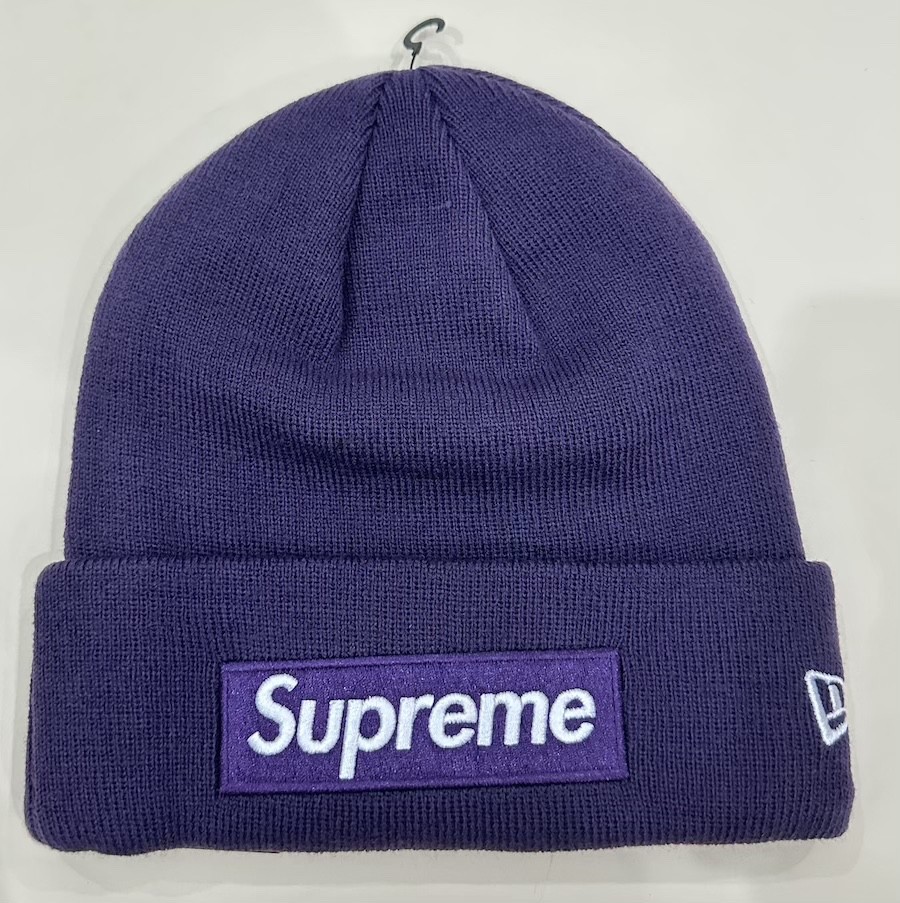 NEW IN BAG Supreme Box Logo Purple Beanie FW23
