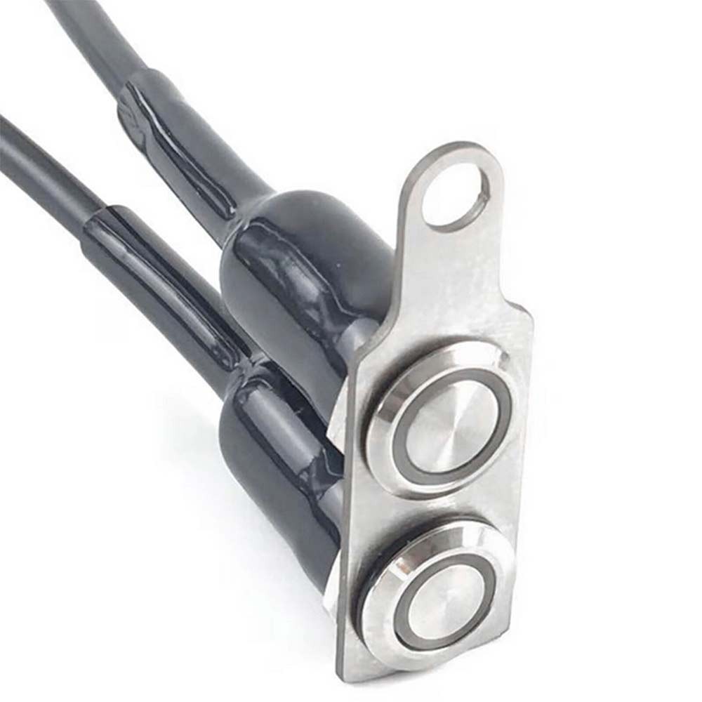 12V Motorcycle Handlebar Switch Waterproof Push Button for Headlight & Fog Light