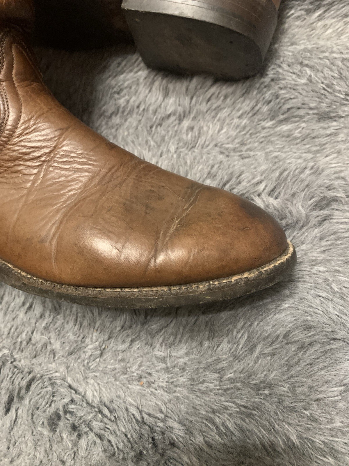 8 EE Lucchese 2000 Brown Leather Classic Cowboy Rodeo Boots