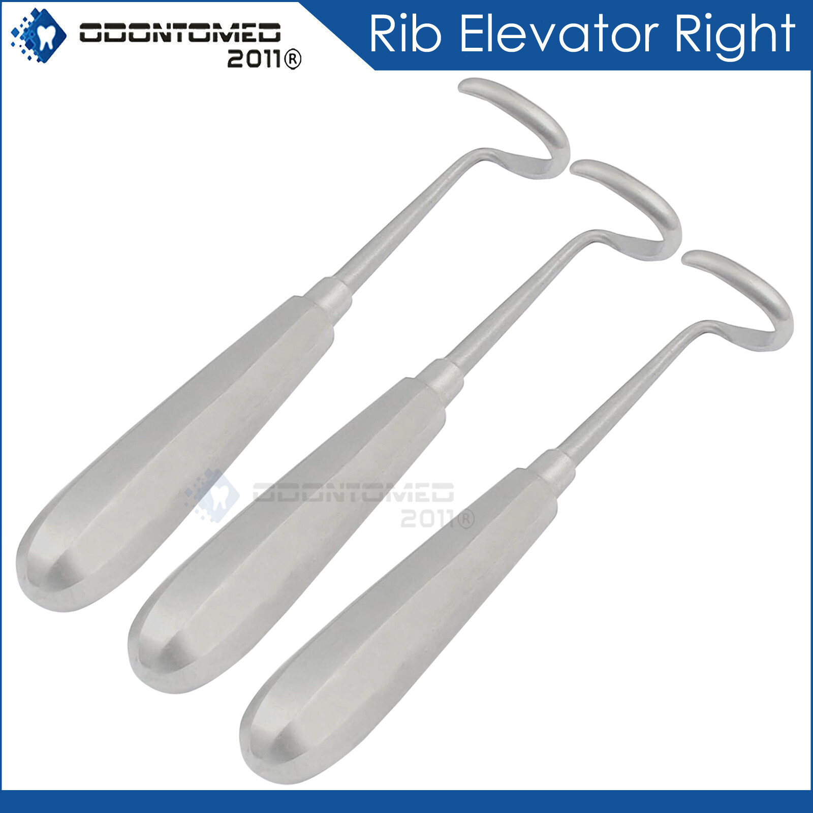 3 Doyen Rib Elevator Curved 7" Right Surgical Instruments