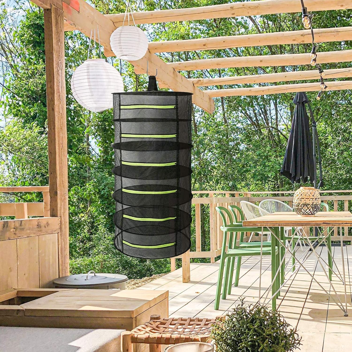 "Herb Drying Rack 2PCS 6-Layer Mesh w/ Zipper & Scissors – Dry Herbs, Flowers"