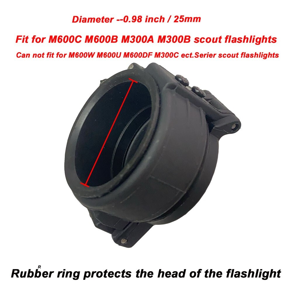 Tactical Flashlight Infrared IR Filter LED Head Cap For M600C M600B M300B Lights