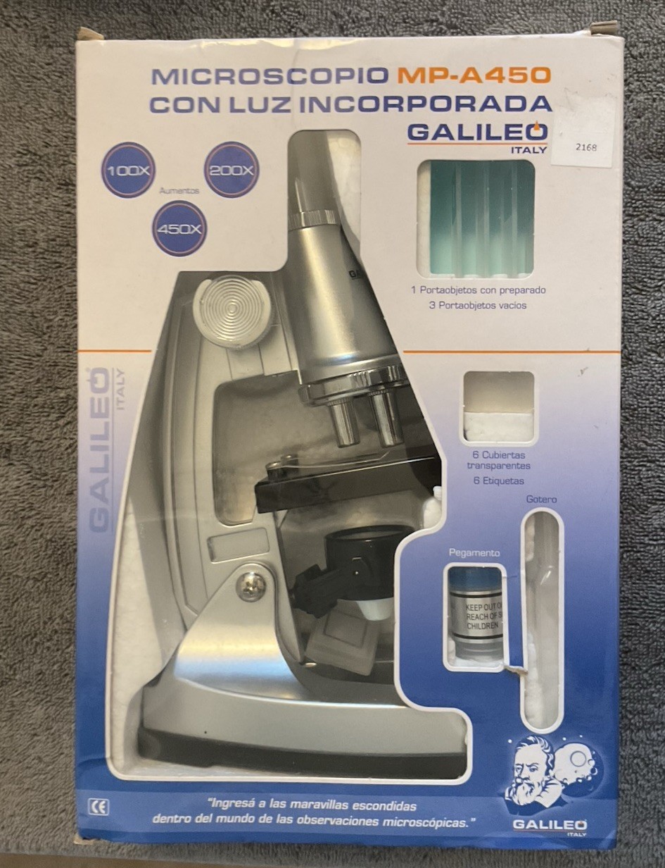 Galileo Microscope Kit - Beginner, Made In Italy