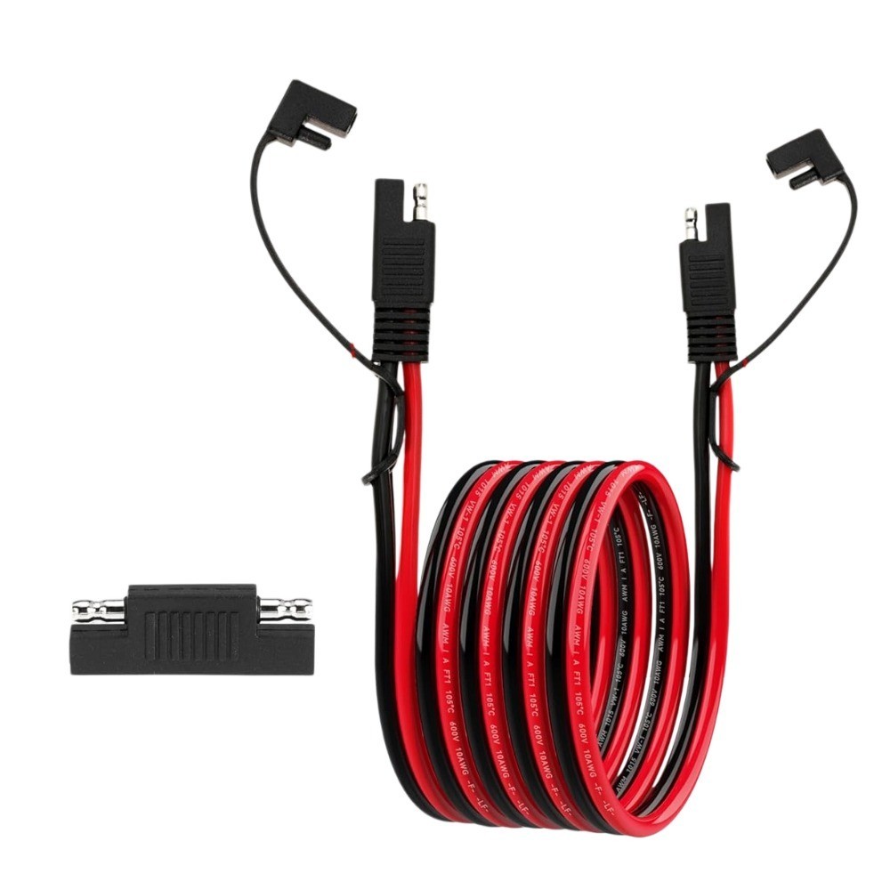 10FT 10AWG SAE Extension Cable for Solar, RV, Automotive and Marine Use