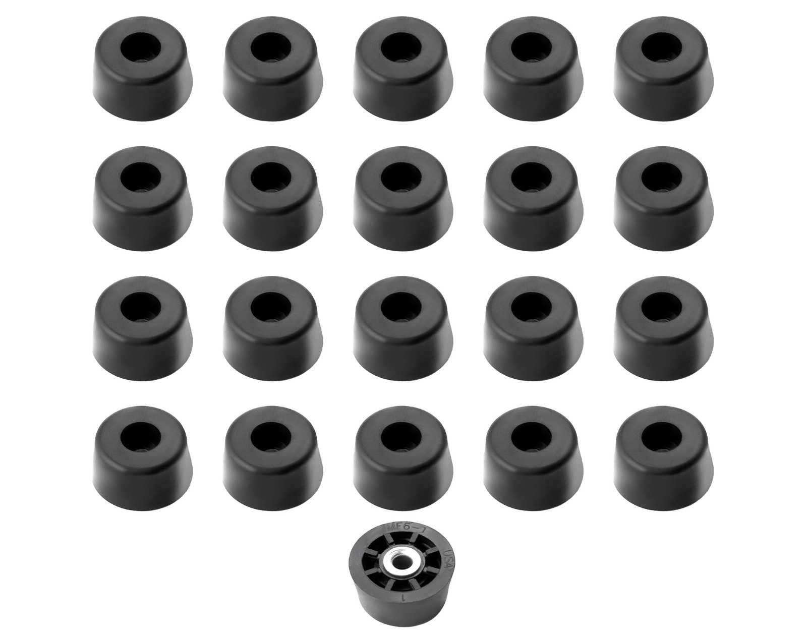 20 MEDIUM TALL ROUND RUBBER FEET .437 H x .875" W RADIO / ELECTRONICS - US MADE