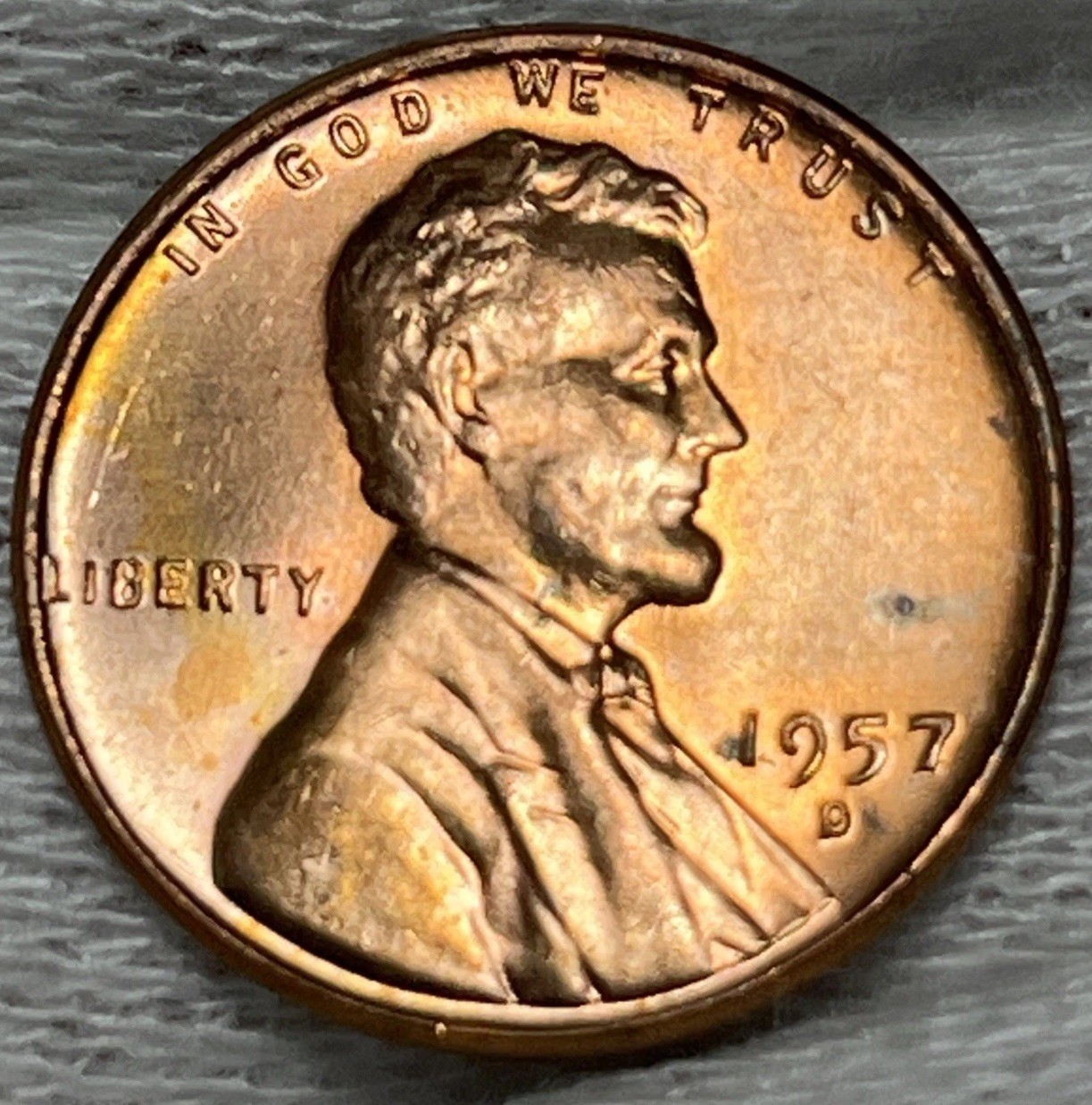 1957 D/D Wheat Penny Errors DDO Die Clash Uncirculated #1