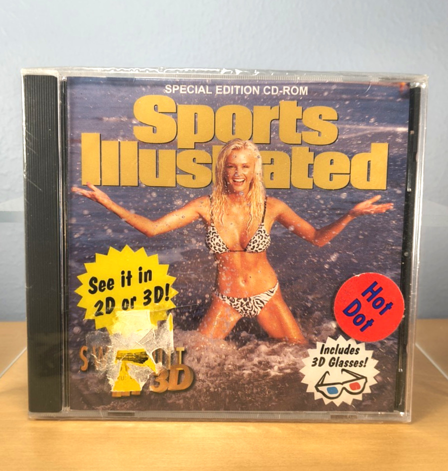 Vtg Sports Illustrated Swimsuit In 3D (PC CD-Rom 2001) Razor 3D Glasses SEALED