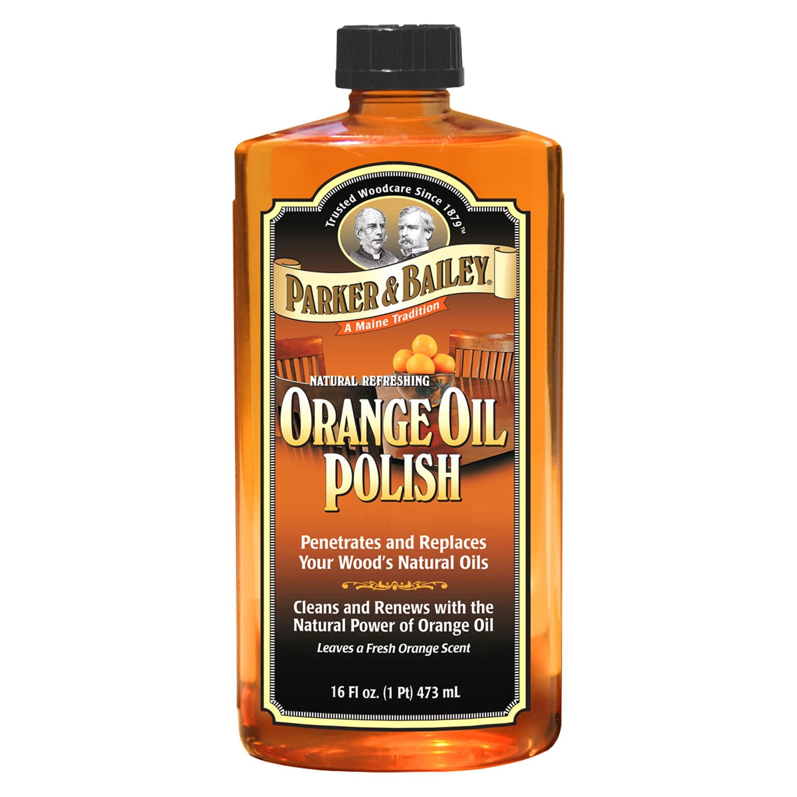 Orange Oil Polish, Natural Orange Scented Furniture Cleaner & Wood Table Clea...