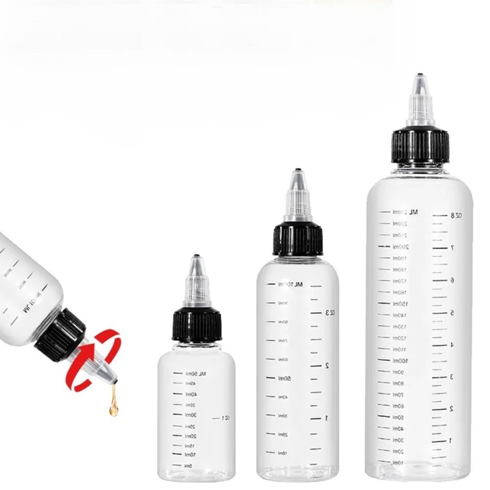 1Pcs 30ml/60 250ml PET Dropper Bottle Plastic Twist Cap Liquid Ink Tattoo Bottle