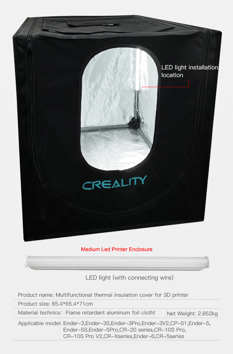 Creality 3D Printer Enclosure Cover Small/Medium/Large Size For Ender/CR Series