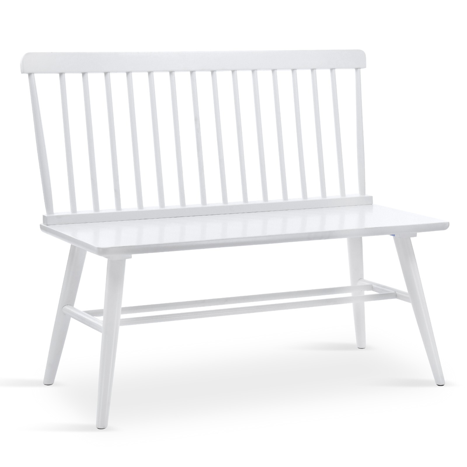 Entryway Bench Dining Bench with Back Farmhouse Winsor Bench Wood Bench