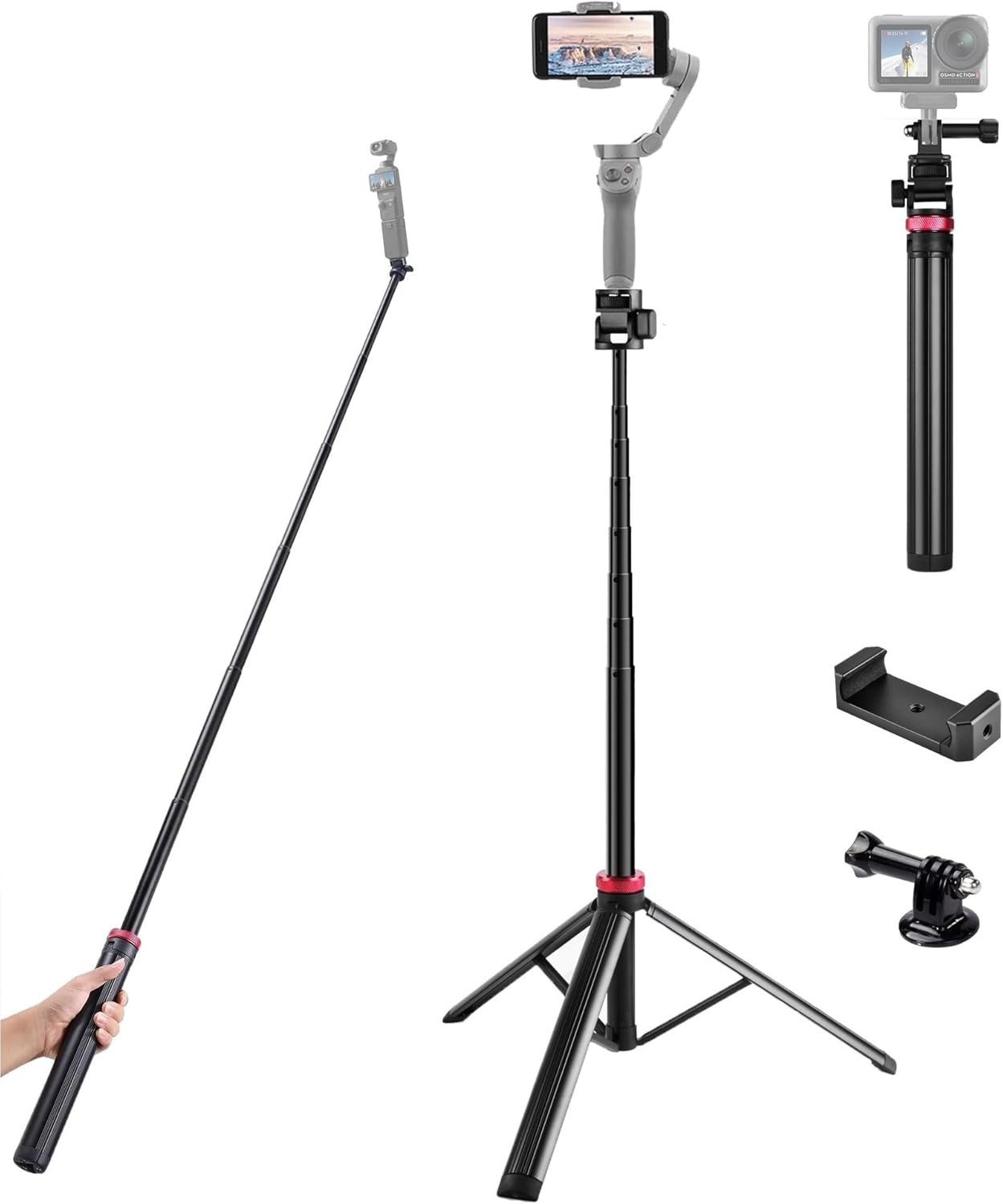 80'' Osmo-Mobile Floor Tripod-Stand Holder for DJI Osmo Mobile 8 SE 7P 7 6 5 4 /