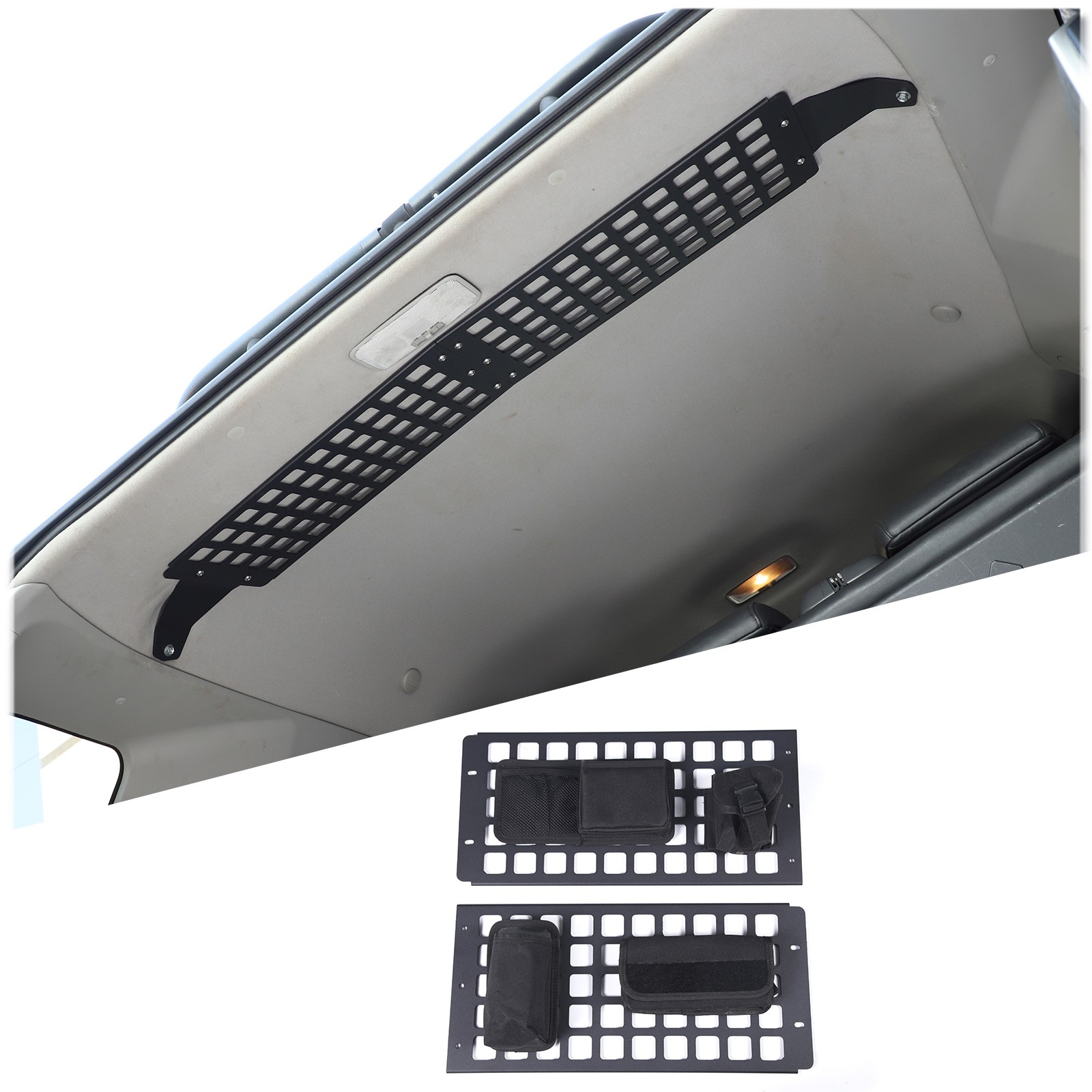 Fits Toyota FJ Cruiser 2007-2021 Front Roof Molle Storage Bag Bracket Alloy Rack