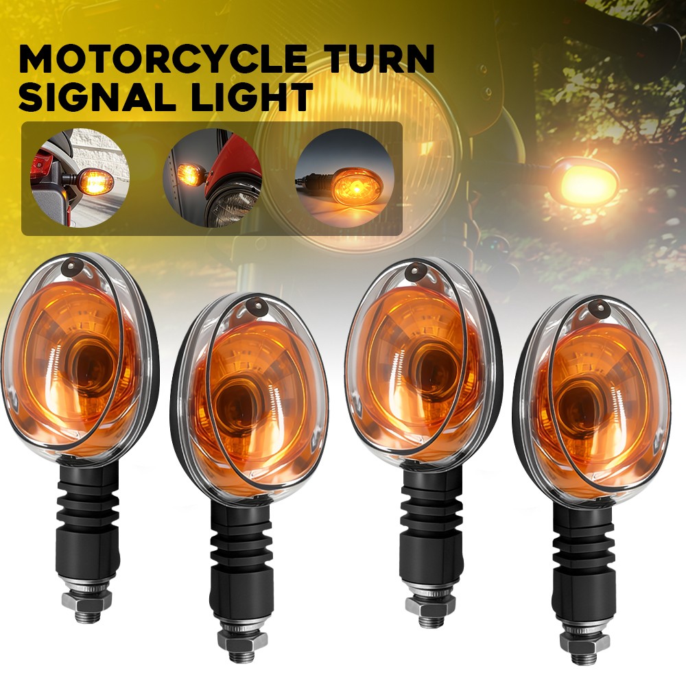 2Pair Front/Rear Turn Signal Lights For Buell X1 1999-02 Blast 00-10 Clear Lens