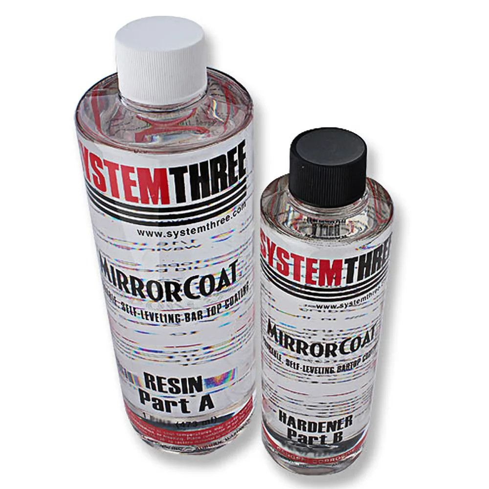 System Three Mirror Coat Bar Top Finish , 1.5 Quart