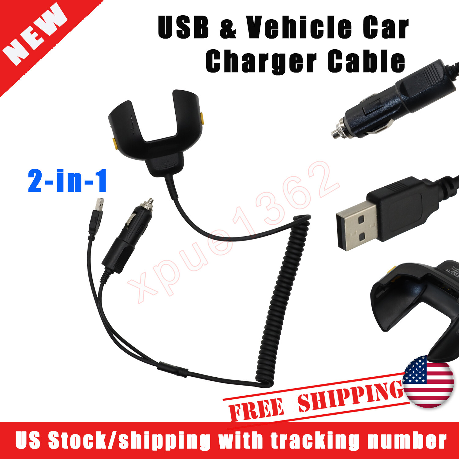USB & Vehicle Car Charger Cable For Motorola Symbol Zebra TC77 TC70x TC75x