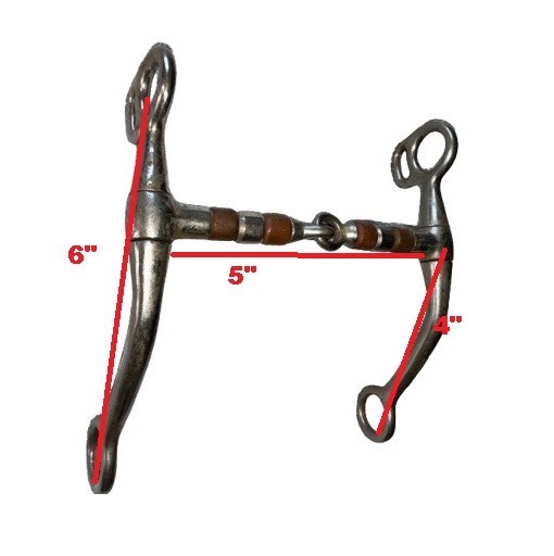 Horse bit 5" Tom Thumb Western Curb Training Bit Preowned Copper Rollers Snaffle
