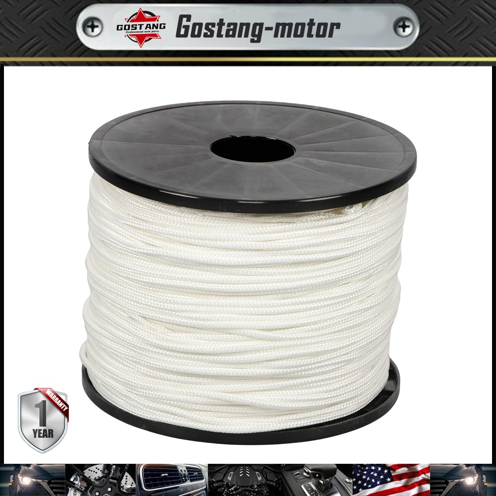 1/8 inch White Dacron Polyester Braided Rope - 500 Foot Spool