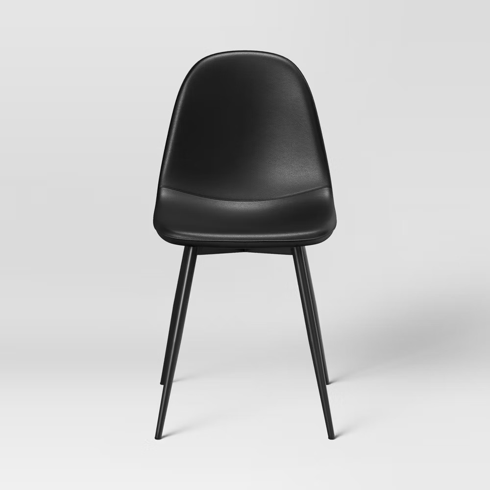 2pc Copley Upholstered Dining Chair Midnight Black - Project 62
