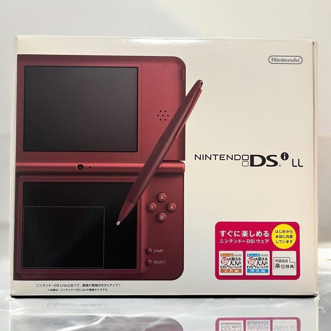 Nintendo DSi LL Console Wine Red Tested Works Great Japan Used Excellent