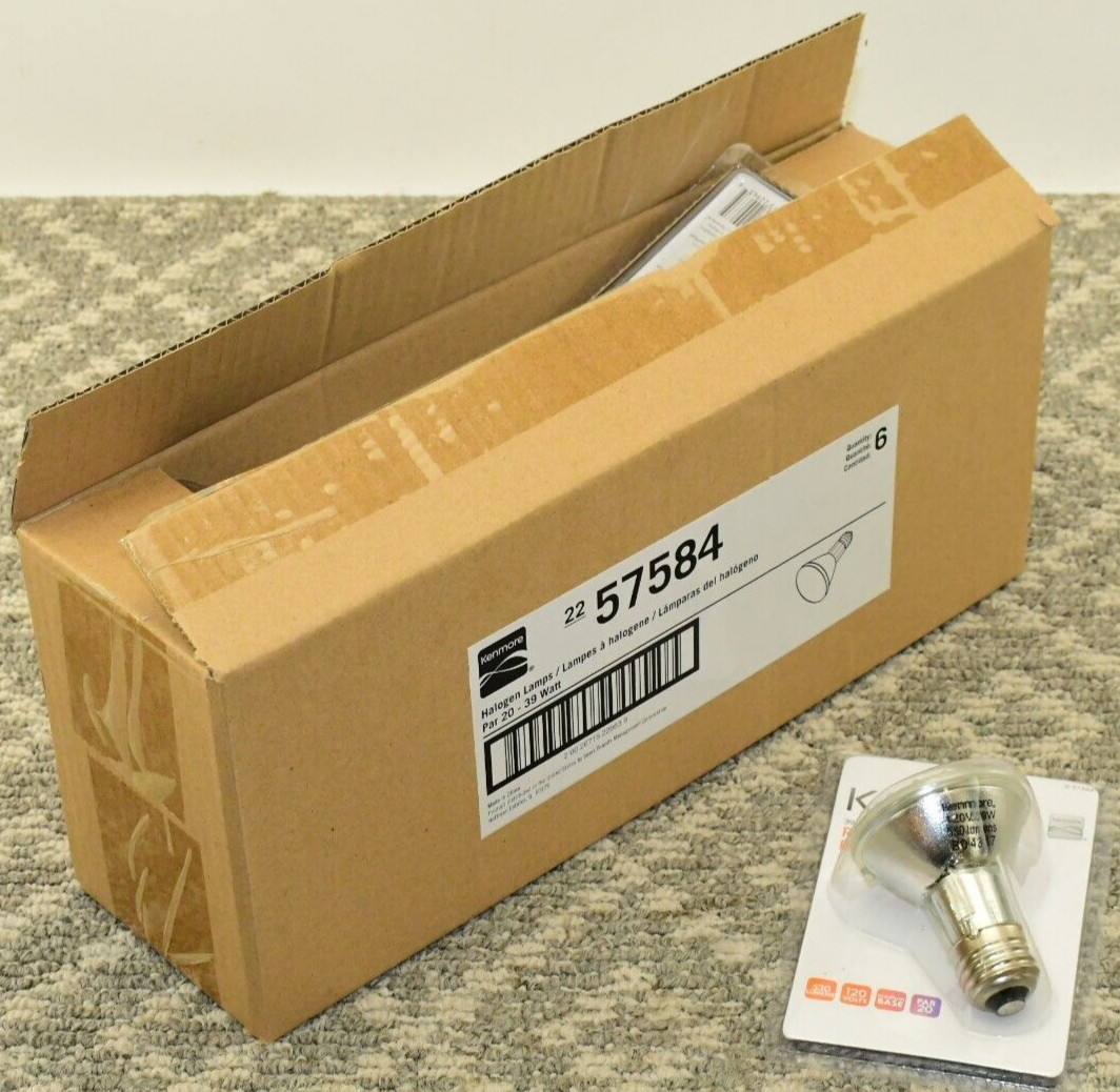 (Case of 6) - Kenmore 57584 PAR20 Medium Base 39 Watt Range Hood Light Bulb