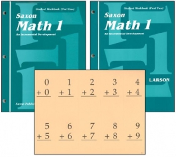 SAXON MATH 1 HOMESCHOOL STUDENT WORKBOOKS & FACT CARDS -  NEW