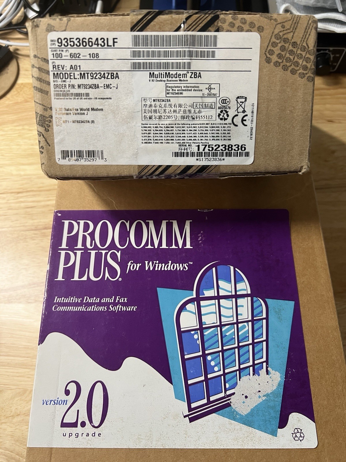 PROCOMM PLUS for Windows vintage software + MultiTech Modem -NIB!!!