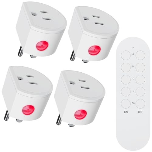 SURNICE Remote Control Switch 10A Wireless Outlet 130FT