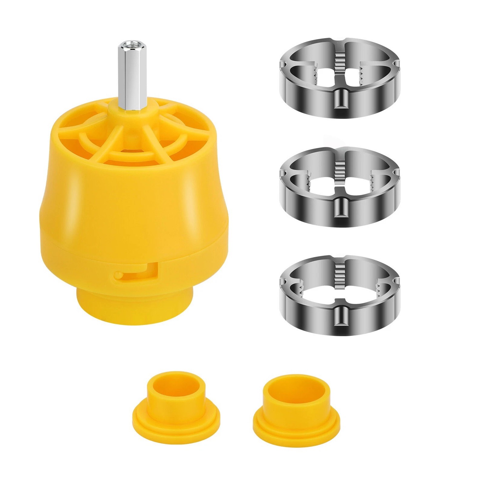 1PC PVC Thread Maker Tool Pipe Threader Plumbing Tool with 3 Dies Electric Drill