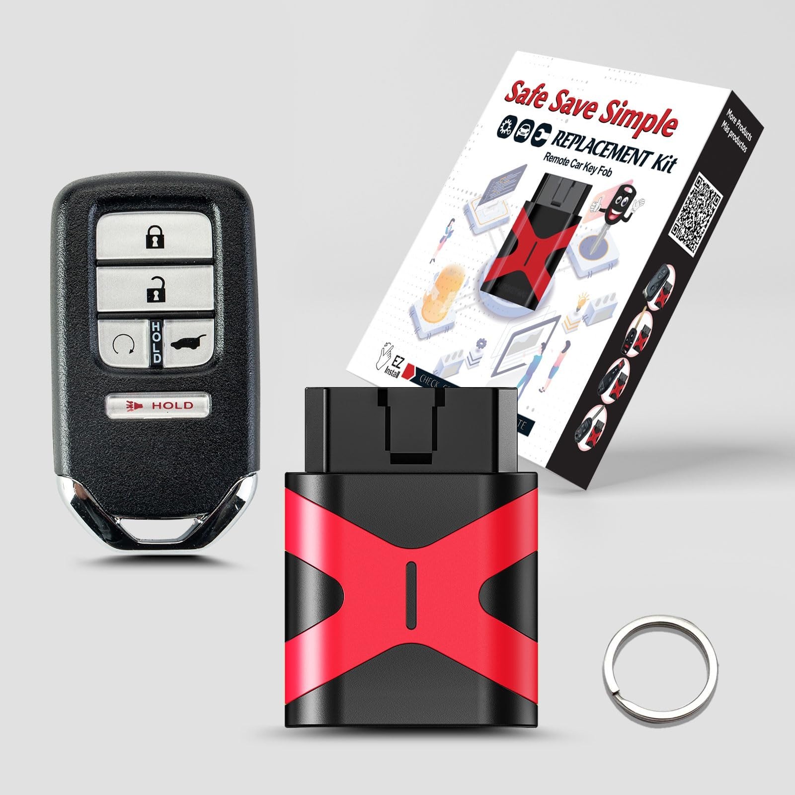 Replacement Smart Key Fob with DIY Setup Tool Compatible for Honda Pilot Civi...
