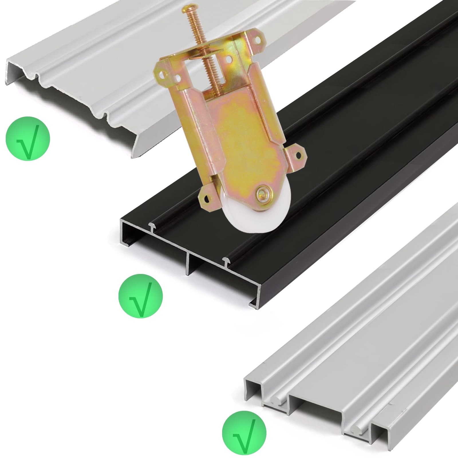 Sliding Mirror Closet Door Rollers Replacement Hardware Fits Contractors Part...