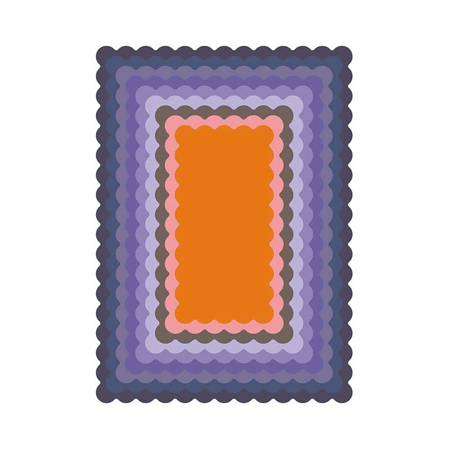 Nesting Scalloped Rectangles Metal Die Cuts,Spring Square Frame Cutting Dies ...