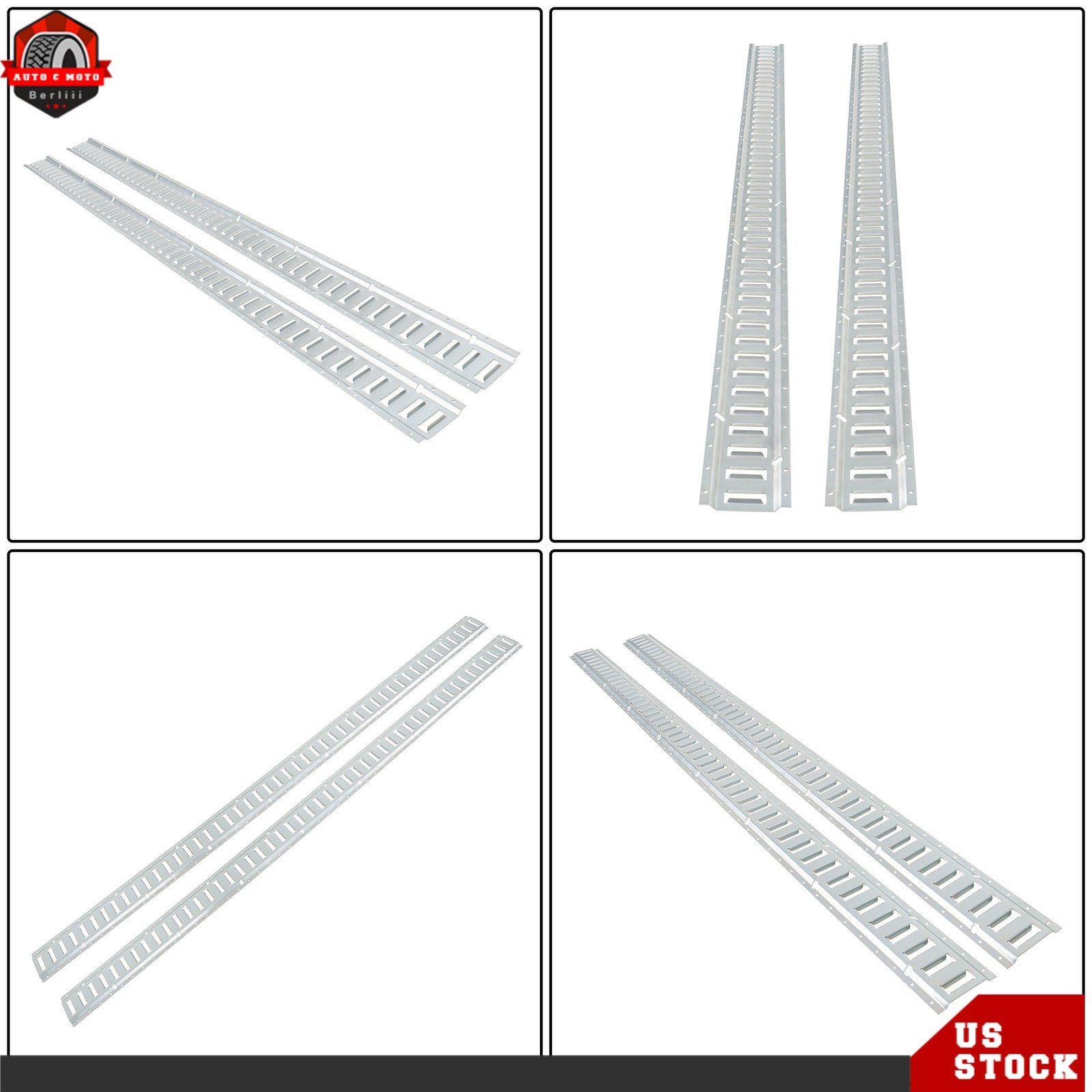 8' E Track Tie Down Enclosed Trailer 30 Pack With End Caps Straps Rings For ATV