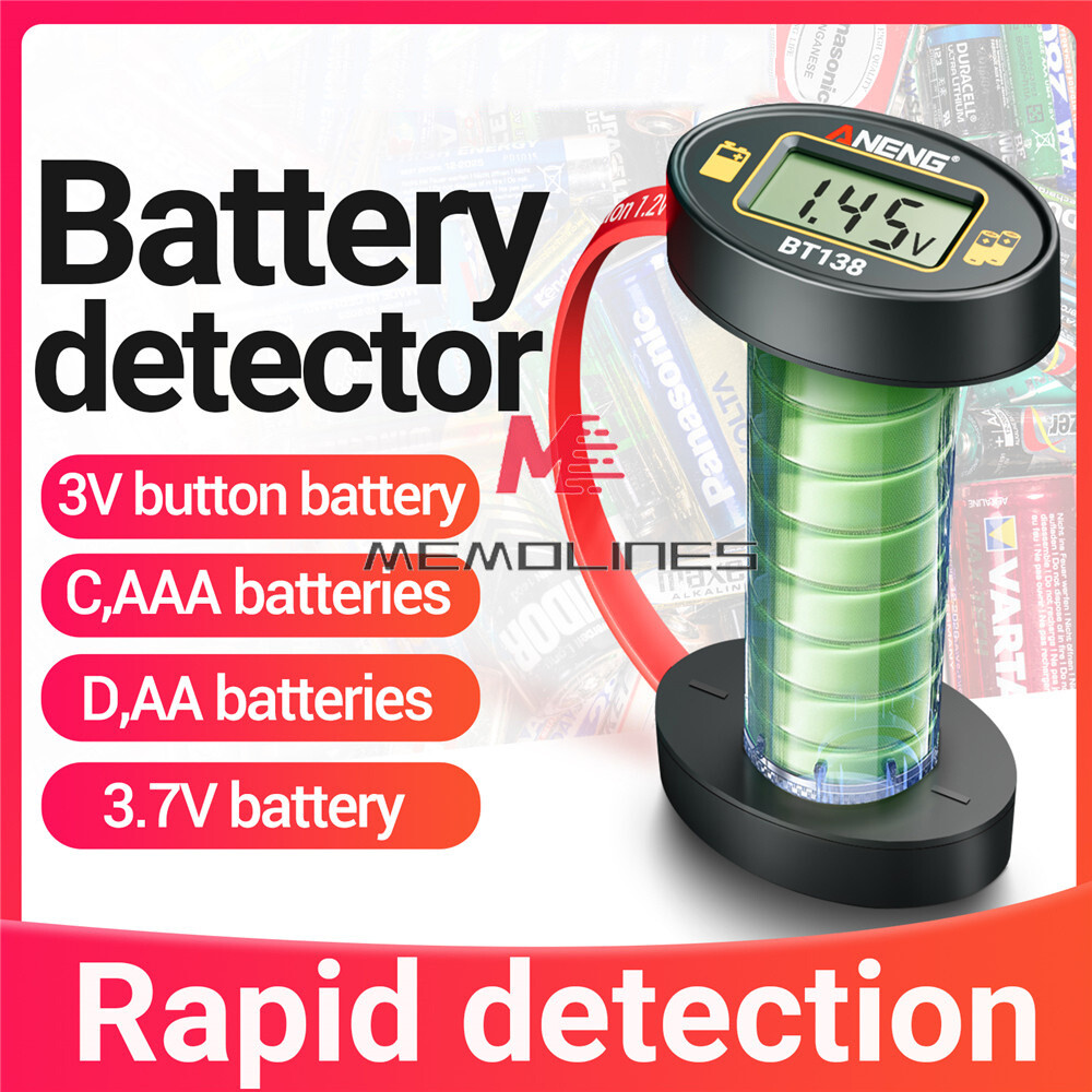 Universal Digital Battery Tester Checker Magnetic For 18650 C AAA 9V Button Cell