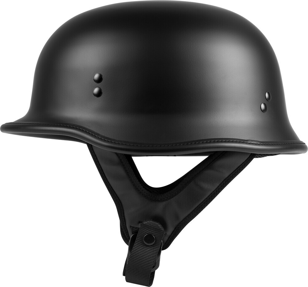NEW HIGHWAY 21 9MM GERMAN BEANIE HELMET MATTE BLACK XS - MOTORCYCLE