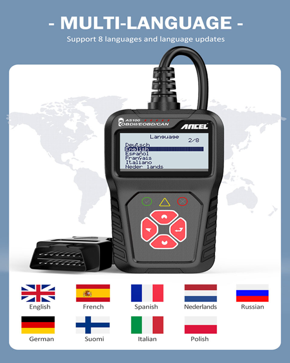 Automotive Scanner OBD2 Code Reader Engine Warning Light Reset Diagnostic Tool