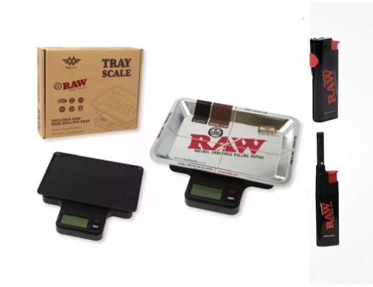 RAW X MY  Weigh Tray Scale 1000g +raw Phoenix Extendo Lighter