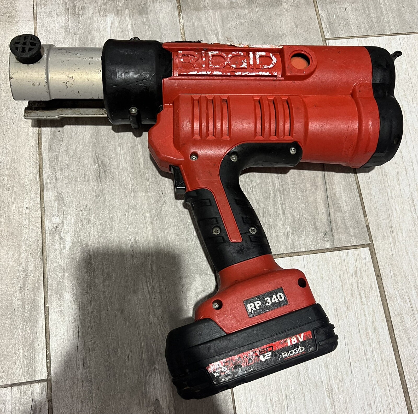 Ridgid Model RP340 Propress Crimper with battery      NO JAWS INCLUDED