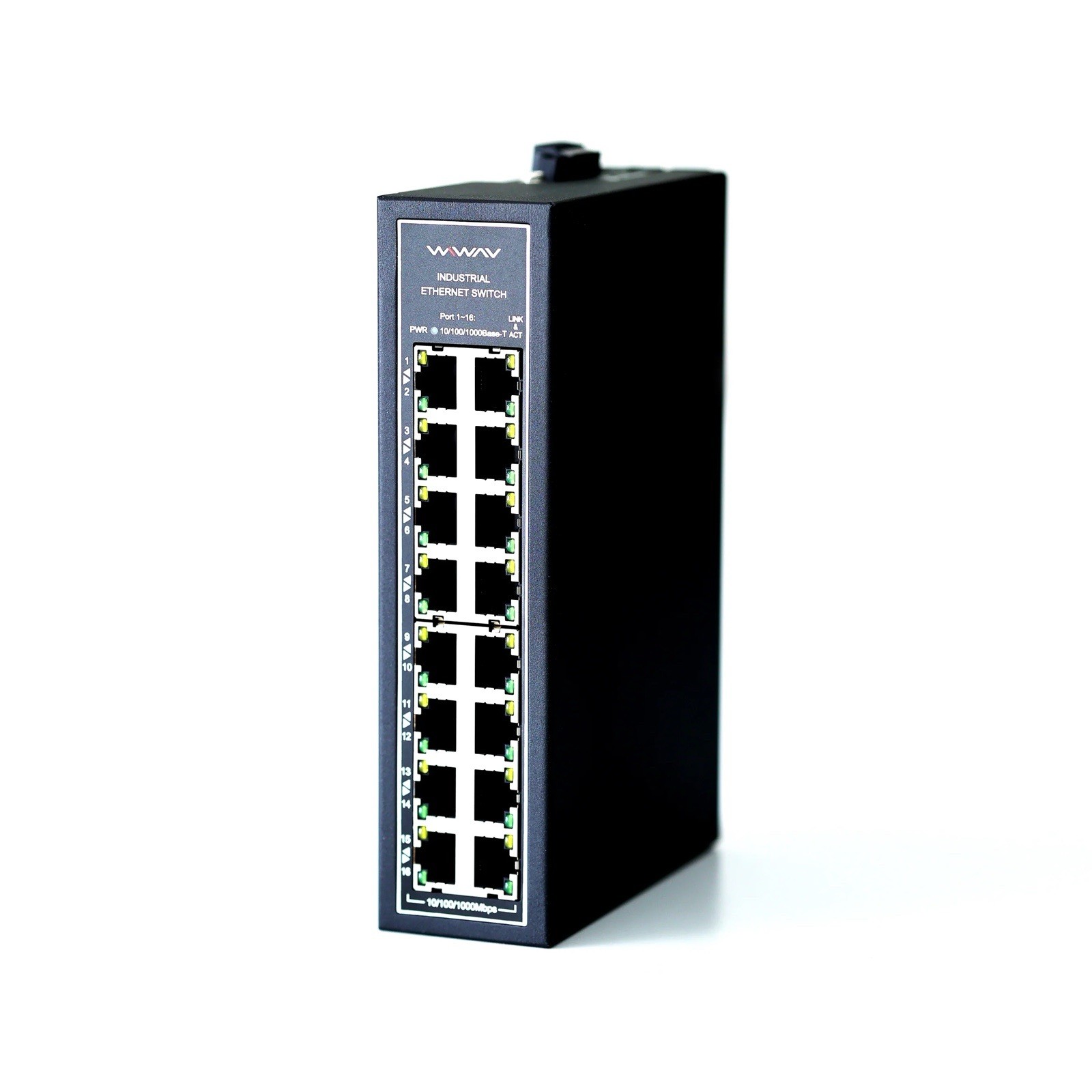 WIWAV WDH-16GT-DC 16-Port Gigabit Ethernet Switch Standalone RJ-45 Unmanaged