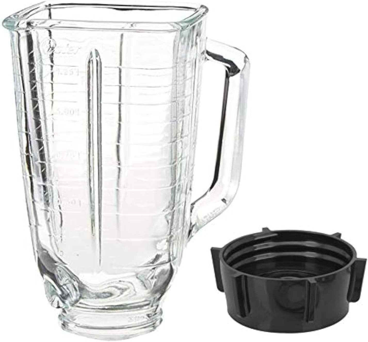 5-cup Square Top Glass Jar and Base Cap Set Replaces Part 004954-011-090