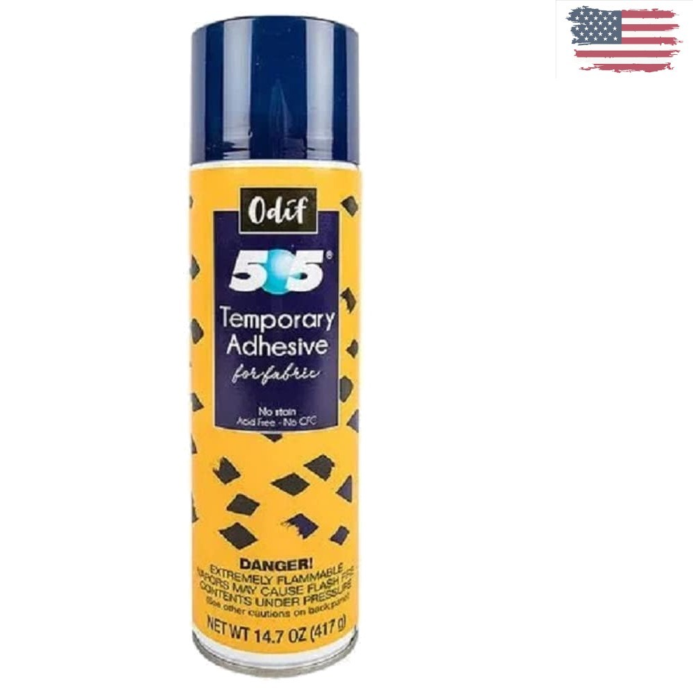Acid-Free 505 Fabric Adhesive Spray, 14.7 Oz - Ideal for Embroidery & Basting
