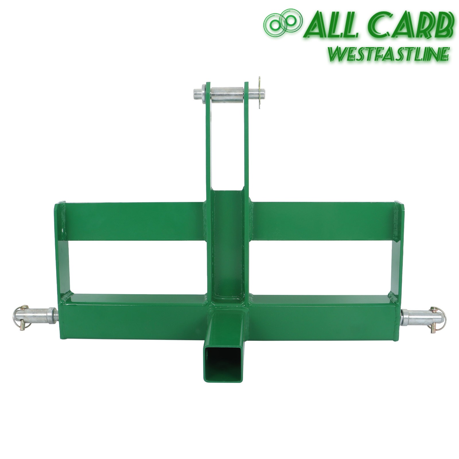 For CAT 1 Tractor 3 Point 2" Receiver Hitch Drawbar W/Suitcase Weight Brackets