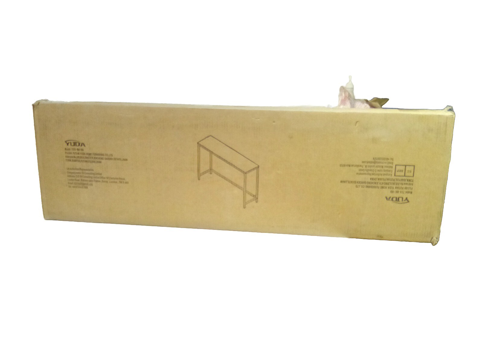 Rustic Console Table For Entryway/Sofa Table With Metal Base 738-BK-RB