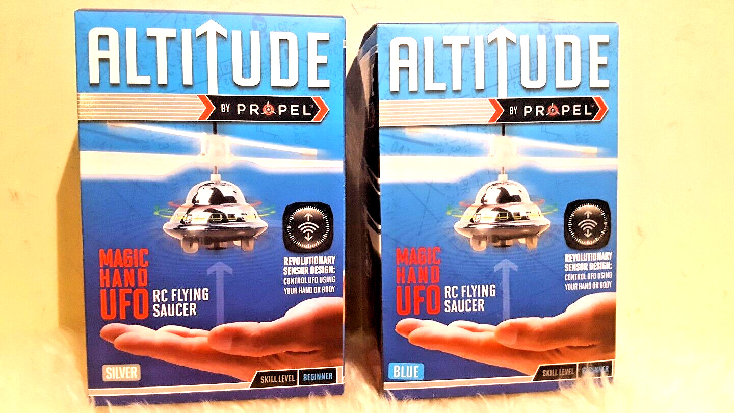 Lot of 2 -  BLUE Altitude By Propel Magic Hand UFO RC Flying Saucer (total 2 box
